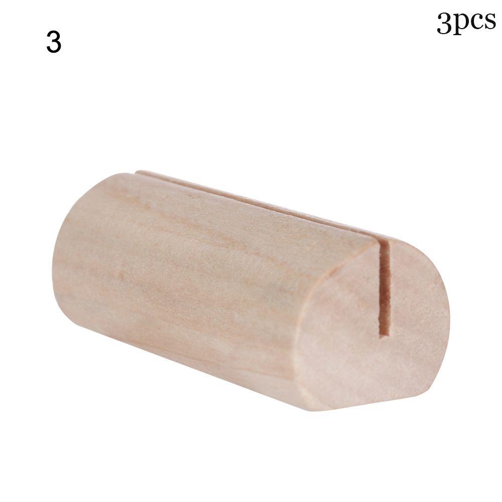 Simple Wooden Table Numbers Holder Retro Clamps Stand Photos Clips Round Shape Base Desktop Decoration Wedding Supplies