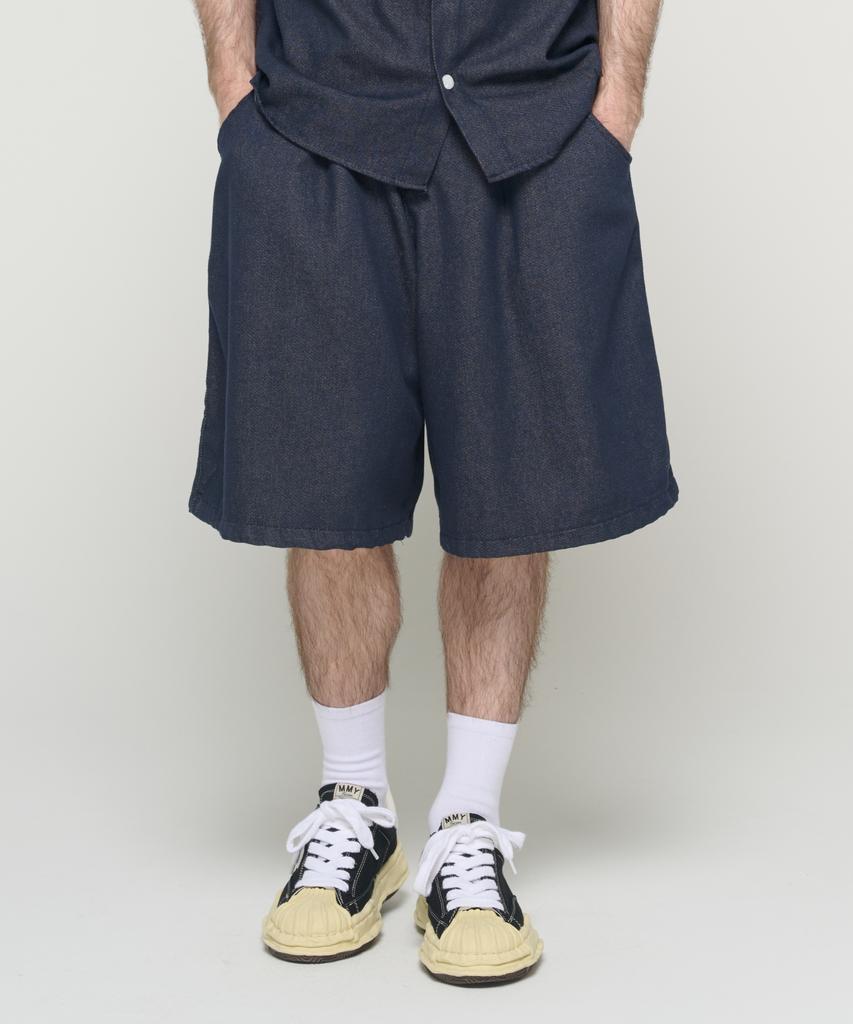 CARGOBROS Washed Non-Faded Bermuda Pants (Blue)