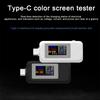 Type-C USB Tester Current 4-30V USB-C Voltage Current Tester Timing Ammeter 10 in 1 USB-C Charging Cable Color screen