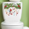 Рождественская наклейка на унитаз Xmas Decor Wall Art Seat Lid для плитки