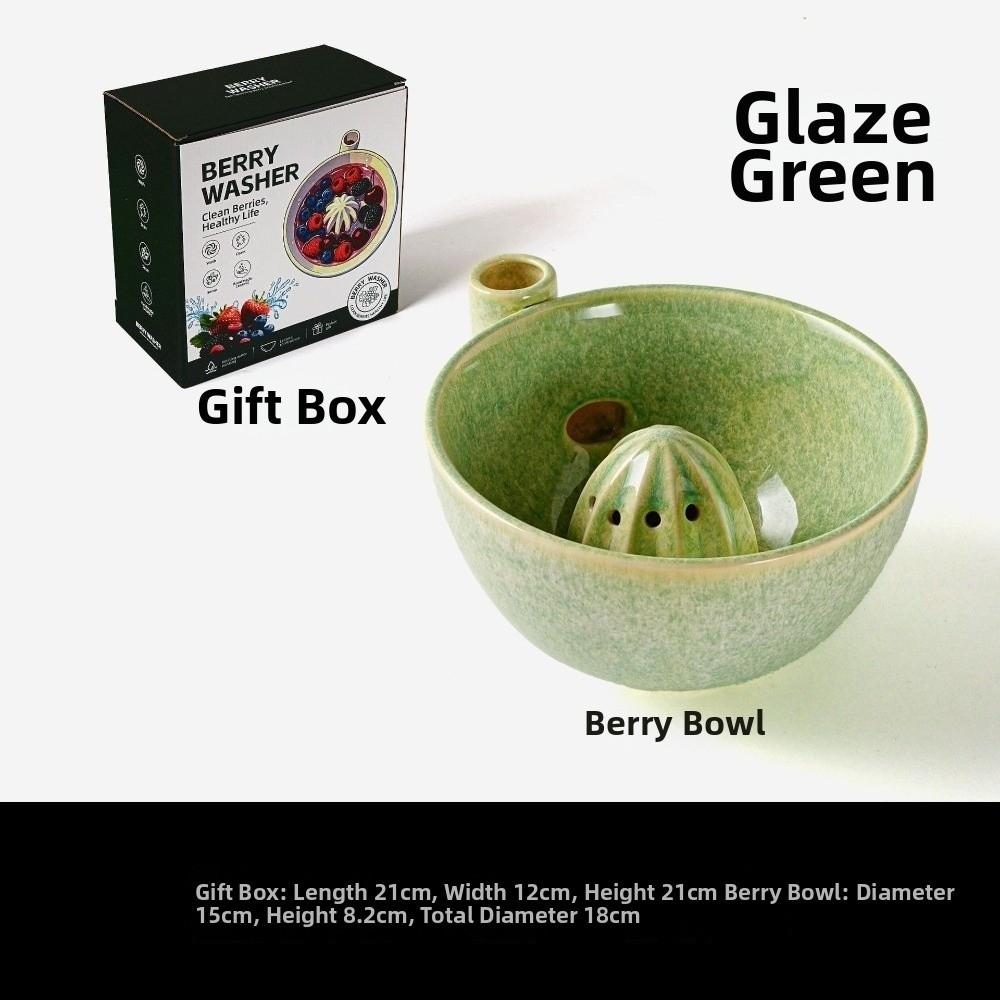 Rotating Water Flow Berry Washing Bowl Central Drain Berry Washer Bowl Small Fruit Cleaning