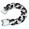 Men Woman 316L Stainless Steel 24mm Curb Chain Bracelet Cuban Bracelet Bangle Jewelry