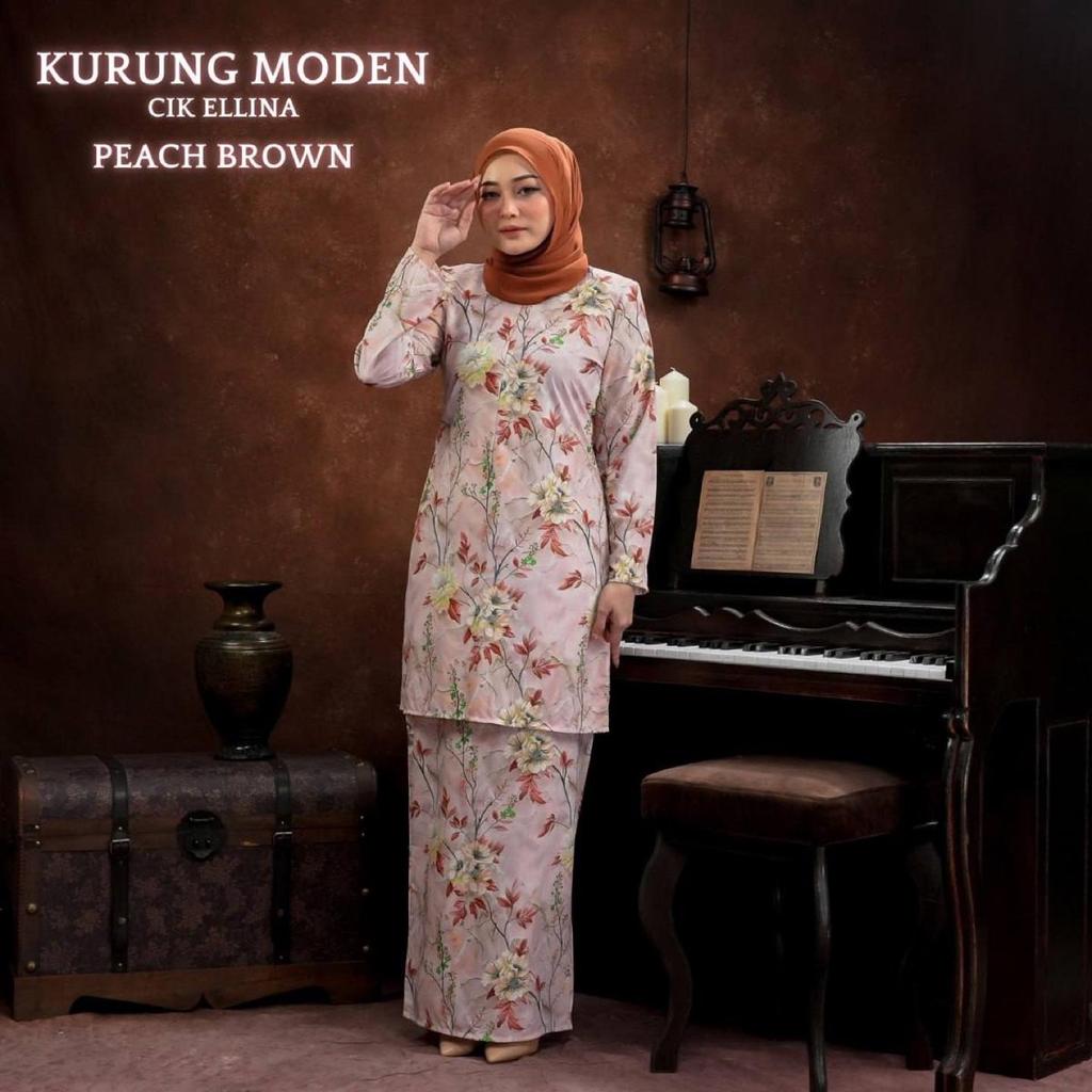 2025 новый дизайн с набивным рисунком, элегантный женский костюм Pahang, милый, удобный и дышащий, популярные ретро мусульманские новые продукты