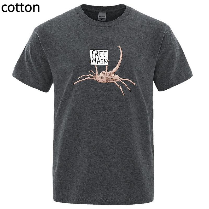 Alien Free Mask Printed T Shirt Brand Short Sleeve Men T-Shirt