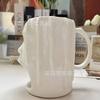 Hot-selling ceramic biscuit cup coffee cup white porcelain creative breakfast mug face milk water cup