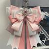 Aesthetic Satin Ribbon Bow Pin Ita Bag Charm for K-pop Kawaii Concert Clip Decoration Cute Lanyard Keychain Organizer Charm
