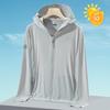 Мужская солнцезащитная одежда из ледяной пряжи, защита от УФ-лучей UPF50+, для рыбалки на открытом воздухе, дышащая одежда для кожи с капюшоном