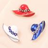 Diamond Red Hat Brooch Clothing Accessories Pin Women'S Coat Accessories Corsage
