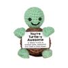Handmade Positive Turtle Gifts Mini Stuffed Doll Toys Funny Desktop Ornaments  for Women Men