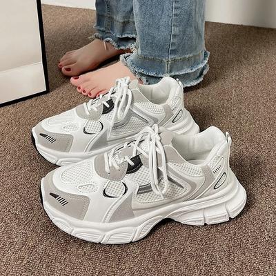 Женская обувь на толстой подошве, увеличивающая рост, вулканизированная, новая, универсальная, дышащая, повседневная, спортивная, износостойкая для ежедневной носки