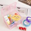 Multi-purpose Transparent Plastic Storage Box Rectangular Shape Collection Box Jewelry Container Desktop Organizer Cards Box