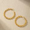 18-каратное золото преувеличенная индивидуальность нишевый дизайн серьги C-образный круг мода высококачественные универсальные серьги женские