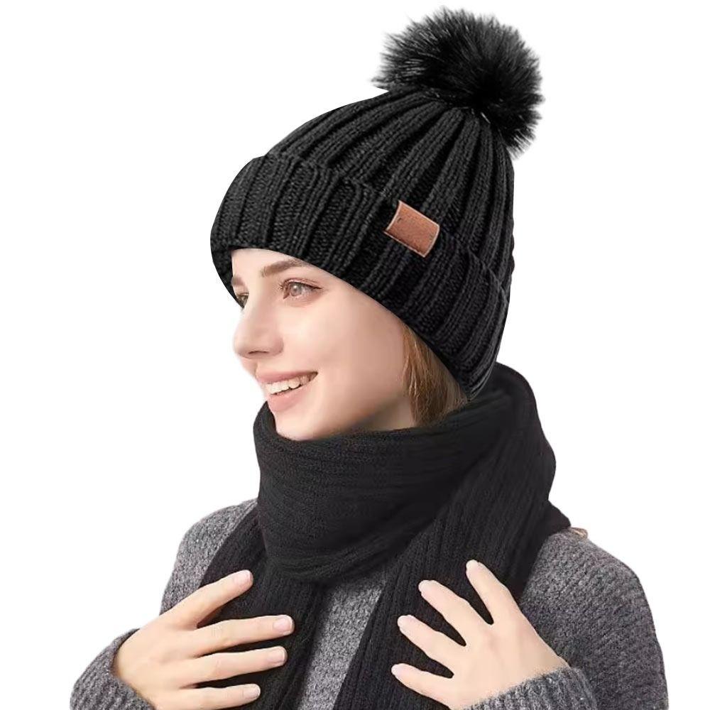 3 шт./набор Нескользящие женские шапки шарф перчатки набор Защита ушей Перчатки для сенсорного экрана для мужчин женщин