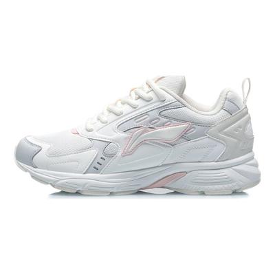 Li Ning Амортизирующие Нескользящие Прочные Кроссовки с Низким Верхом для Бега Женские кроссовки Облачно-Белые ARLR018-5