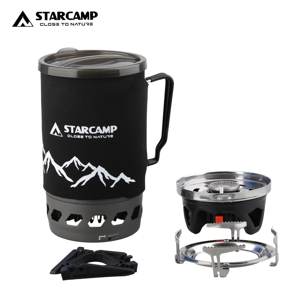 STARCAMP 1400 мл Походная кастрюля для одного человека, Газовая плитка, Газовая горелка, Система для приготовления пищи, Быстрое кипячение, Газовая горелка