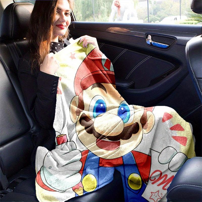 1 шт. Плюшевое одеяло Super Mario - Мягкое и удобное, подходит для всех сезонов, Идеальная идея для подаркаB0608m