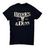 Мужская официальная футболка Brooks amp Dunn с потертым логотипом, черная, унисекс
