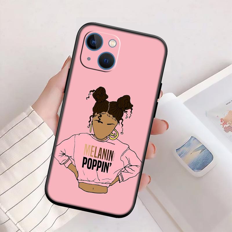 BH34 Melanin Black People Afro Girls New High-End Shell Phone Case for Redmi Note 13 14 Pro+ Plus A3 A3X 13X 13C 13R 14S 14C 14R