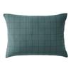 Woven-dyed Pillowcase Large Checks Deco "Gaïa Match" 60 X 60 Cm & 50 X 70 Cm "Cotton Gauze" - Gaïa Match Duck - 50 X 70