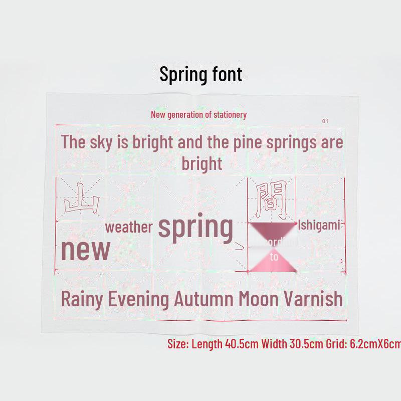 Плотная имитация риса для практики каллиграфии для начинающих - кисть для письма водой и пустая сетка