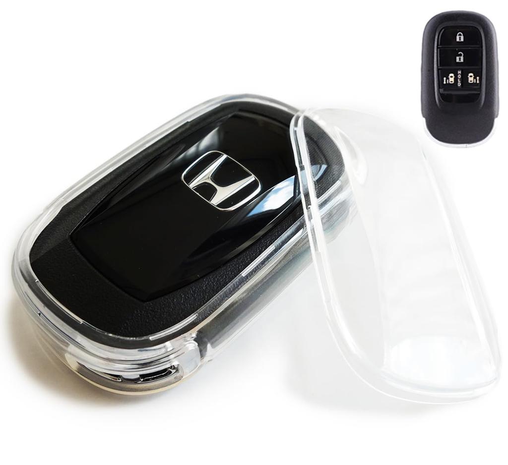 MKMC Key Case Cover, TPU Material, Honda New Model Nbox JF5, Step Wagon, Vezel, Odyssey, Freed, Wrv Zrv, Clear