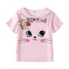 Модная детская женская футболка с короткими рукавами и милым рисунком животных
