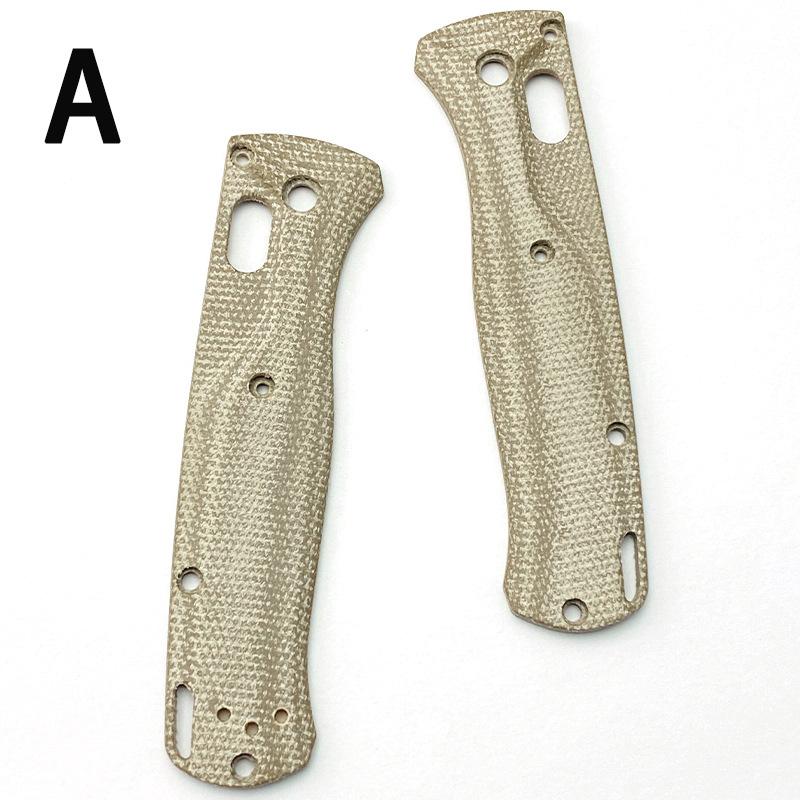 1Pair Micarta Material Folding Knife Handle Patches Scales Grips for Bugout 535 Knives DIY Making Accessory Shank Part