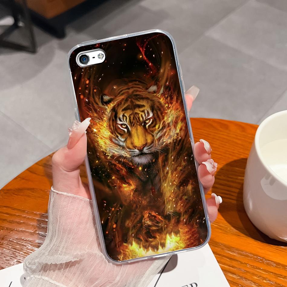 Для iPhone 4 5 5S 6 Plus Чехол для телефона Чернильная живопись Мягкая прозрачная силиконовая задняя крышка Для Apple iphone4 iphone5 5 S iphone6 6+ Funda