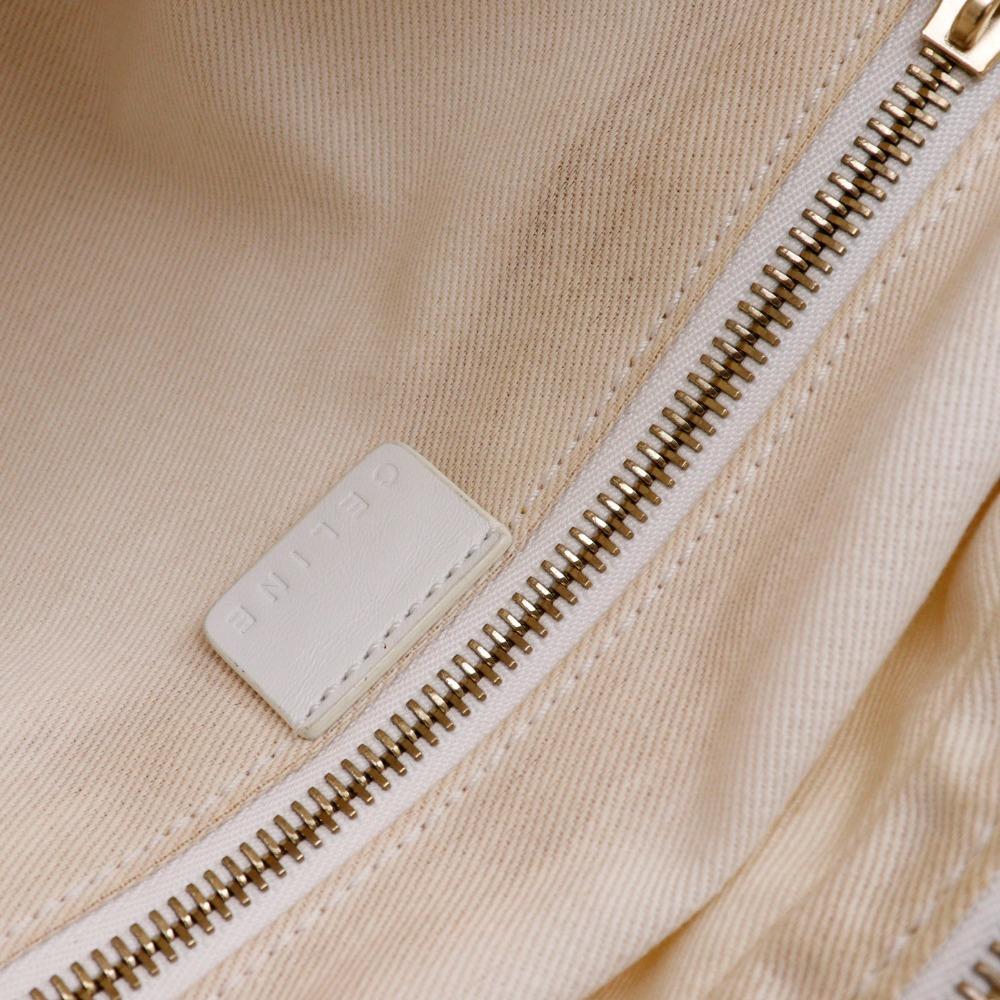 Celine Мини-сумка Boston 2004 Олимпиада в Афинах Лимитированная Белый нейлоновый канвас/кожа Женская Б/у