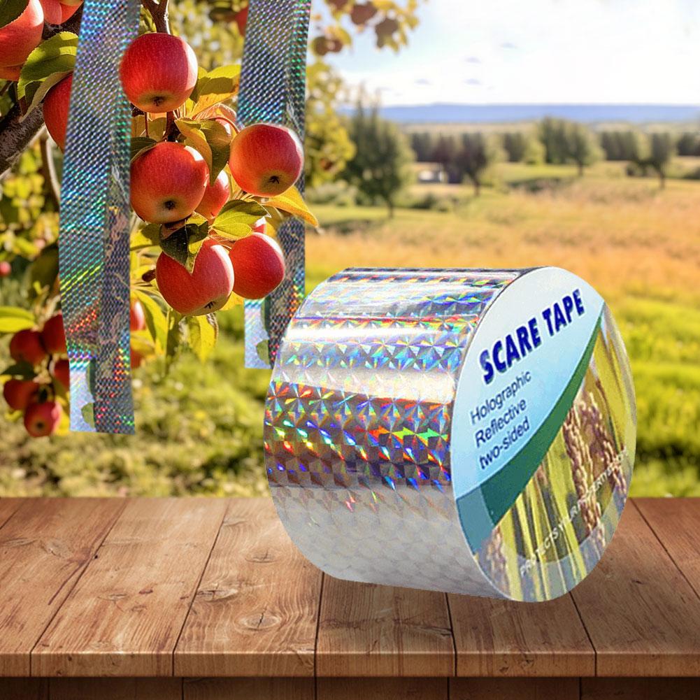 Светоотражающая лента отпугиватель птиц Защита сада Двусторонняя мигающая Физический отпугиватель Голуби Ворона Утка Птичья лента
