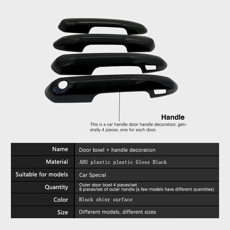 Для Toyota RAV4 RAV 4 XA50 2022 глянцевый черный углеродное волокно хромированная крышка дверной ручки наклейки отделка автомобильные аксессуары