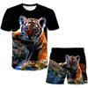 Boys Girls Tiger Clothes Sets Summer Cute T Shirts Short Pants 1-14 Year 2pcs Clothing Suits Kids Fashion Casual Costume Outfits