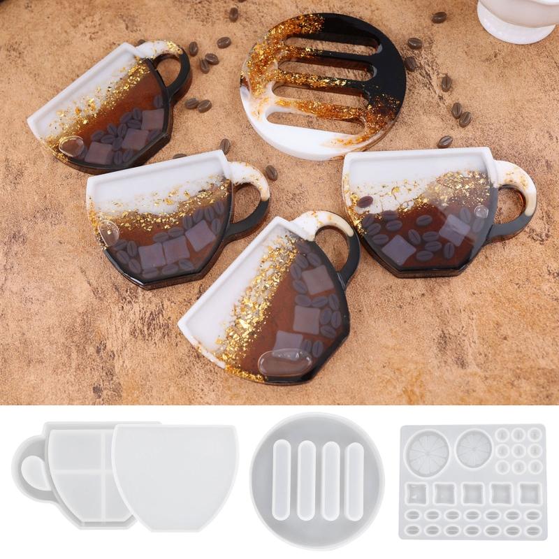 Форма для кофе с лимонными дольками, форма для литья эпоксидной смолы, подставка под чайник, поднос, форма для стойки для хранения, форма для изготовления ювелирных изделий, домашние украшения