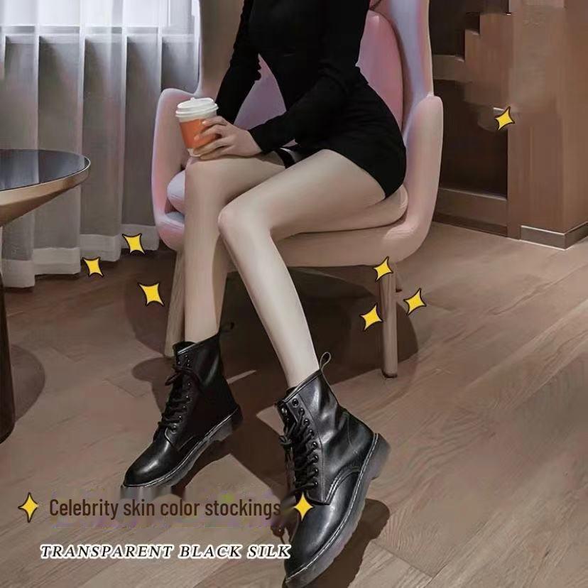 Ультратонкие телесные колготки-чулки против затяжек для женщин - Прозрачные весенне-летние чулки