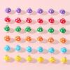 Colorful Mushroom Resin Pendants Earrings Beaded Ornaments Bracelet Pendant Jewelry Making Accessories for Craft Lover