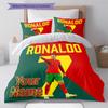 Custom Name Ronaldo's Celebration Moment Bedding,Quilt Set Quilt Cover Pillowcase Home Birthday Gift (1 * duvet cover + 2 * pillowcase, without core)