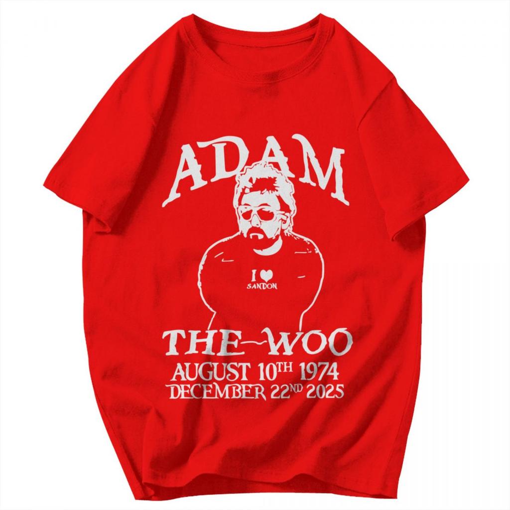 Мужская футболка Adam The Woo RIP Винтажная Уникальная Y2K Графическая Аниме Унисекс Одежда Футболки