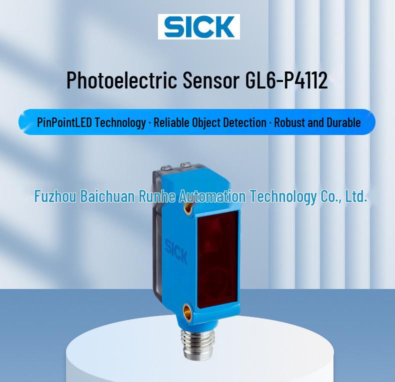 Мини-фотоэлектрический датчик SICK GL6-P4112 с видимым красным светом - В наличии в большом количестве (1051777)