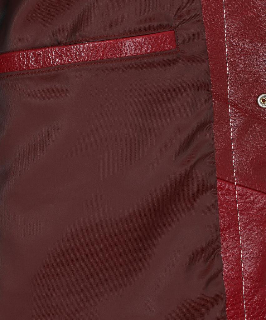 86D Stitch Leather Jacket - Red