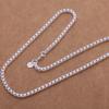 Box Chain Jewelry, Fashionable and Trendy Silver Necklace, Unisex Chain Jewelry for Men and Women