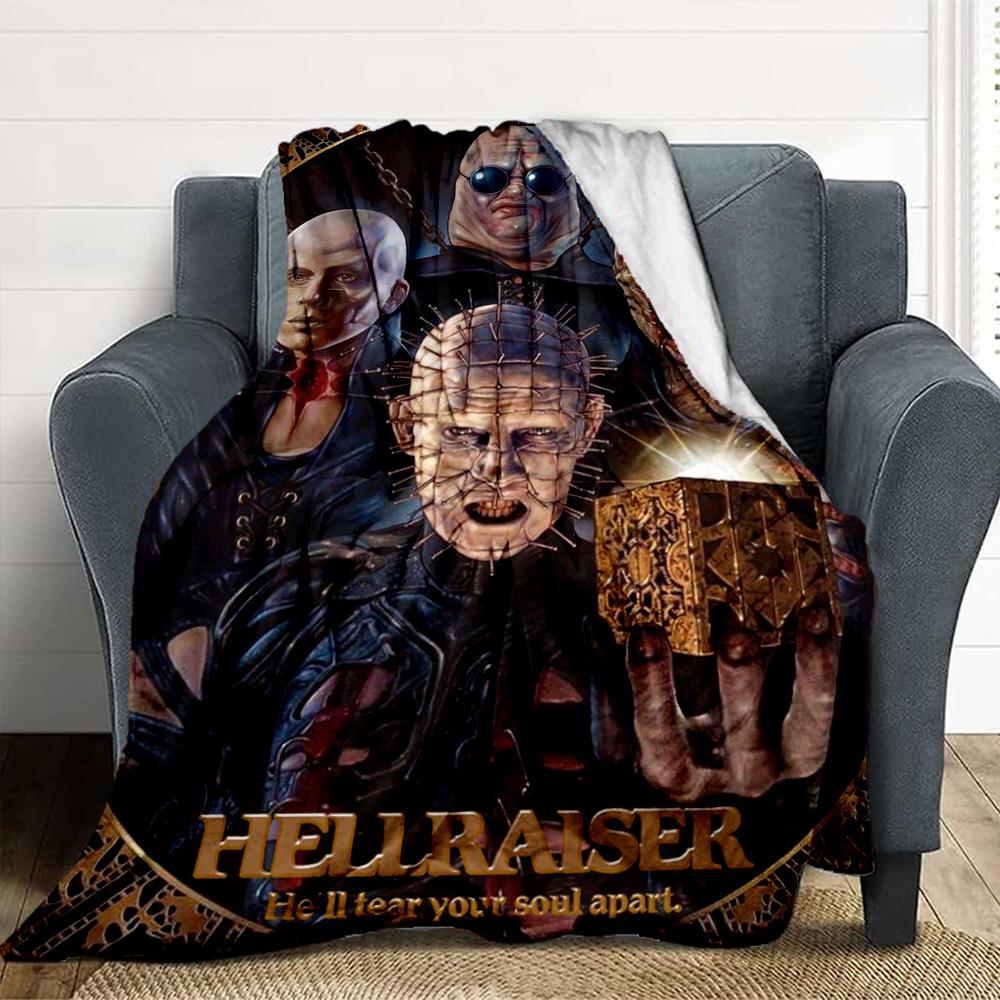Hellraiser Horror Flannel Blanket Throw Blanket Soft Warm Sofa Bed Camping home Decor Unique Christmas Gift C92679