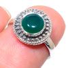 Natural Green Onex Gemstone Handmade 925 Sterling Silver Jewelry Ring S.6 V2U80