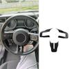 Carbon Fiber Look Interior Steering Wheel Cover Trim For Ford Mustang 2015-2019
