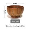 180-800ml Japanese Style Wooden Bowl Salad Soup Rice Bowl Natural Tableware Food Utensil Kitchen Ramen Noodles Dinner Tableware