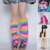 Faux Fur Fuzzy Leg Warmer for Women Girls Soft Plush Furry Boot Covers Winter Warm Boot Cuff Sleeves for Party Costume
