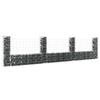 VidaXL U-Shaped Gabion Basket with 4 Posts Retaining Wall Garden Fence Patio Gardening Projects 151277