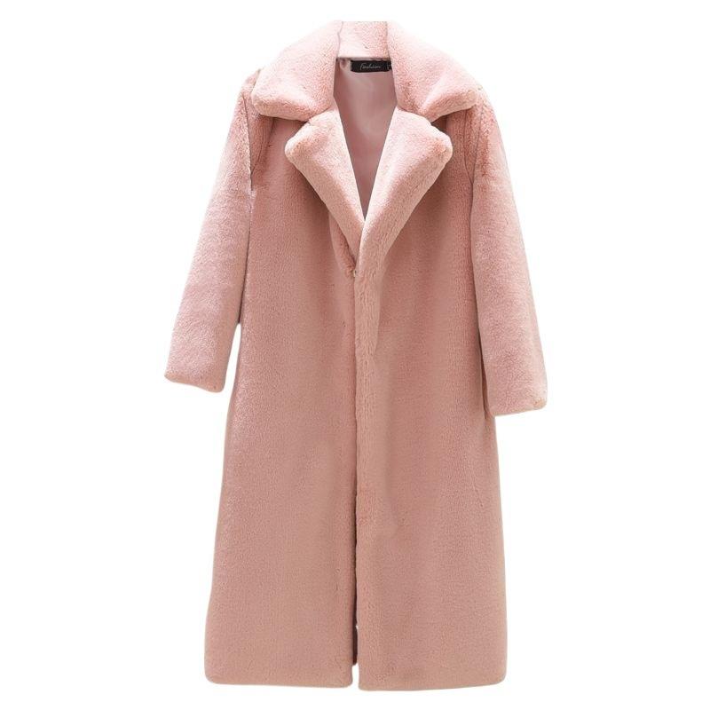 Imitation Mink Coat Women's Medium and Long Autumn and Winter Imitation Mink Velvet Jacket Women's Large Size Thickened Jacket Loose Suit Collar