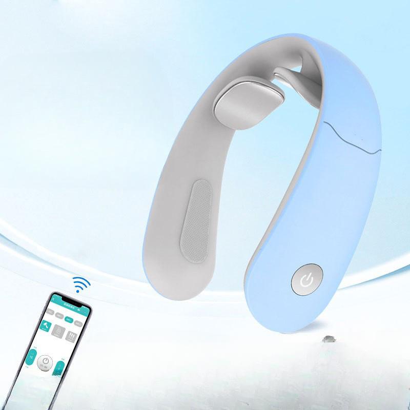 Массажер для шеи Bluetooth APP Умный импульсный массажер для шеи Электрический с горячим компрессом Расслабление Устройство для массажа шейного отдела