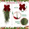 2/4/6 Pcs Christmas Teardrop Swags Artificial Pine Needles Norfolk Christmas Wreath Door Fireplace Indoor Outdoor Decor