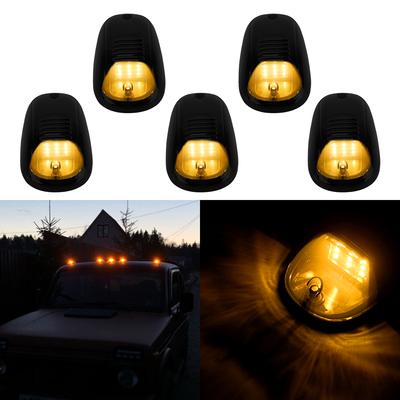 Крышные фонари Doom Lights Car Cab Крыша габаритные огни 9LED Черные дымчатые линзы лампы 5 шт Автомобильный свет для грузовика внедорожника DC 12V/24V